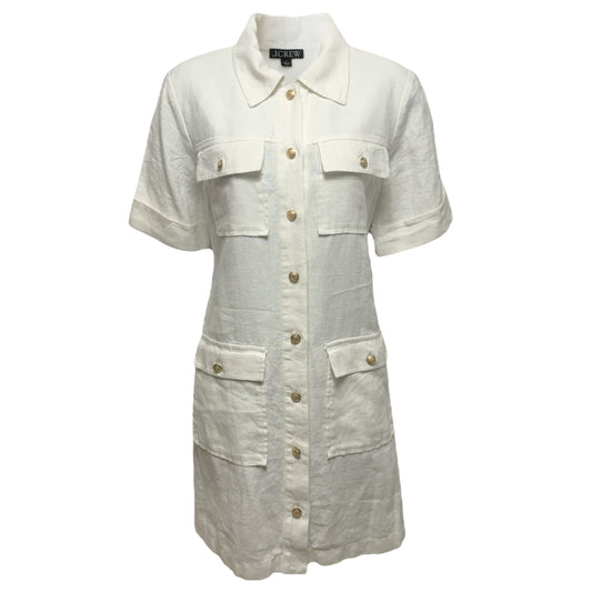 Gamine Shirtdress In Linen By J. Crew In White, Size: 4