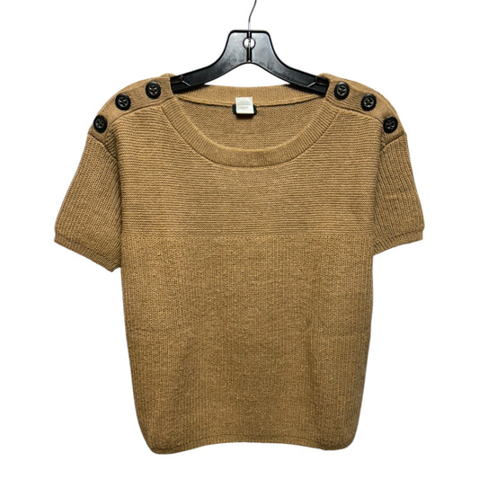 Sweater Short Sleeve By J. Crew In Tan, Size: Xs