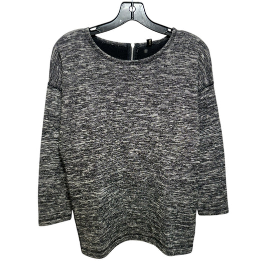 Zip Back Sweater By J. Crew In Black & Grey, Size: Xs