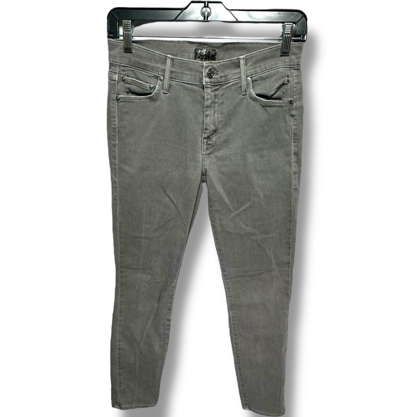 Jeans Skinny By Mother Jeans In Grey Denim, Size: 2