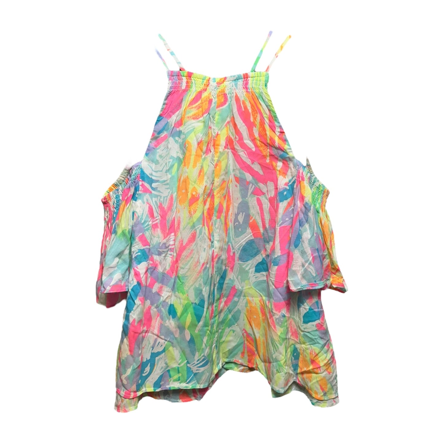 Bellamie Top Designer By Lilly Pulitzer In Sparkling Sands Multi Neon/Pastel, Size: XS