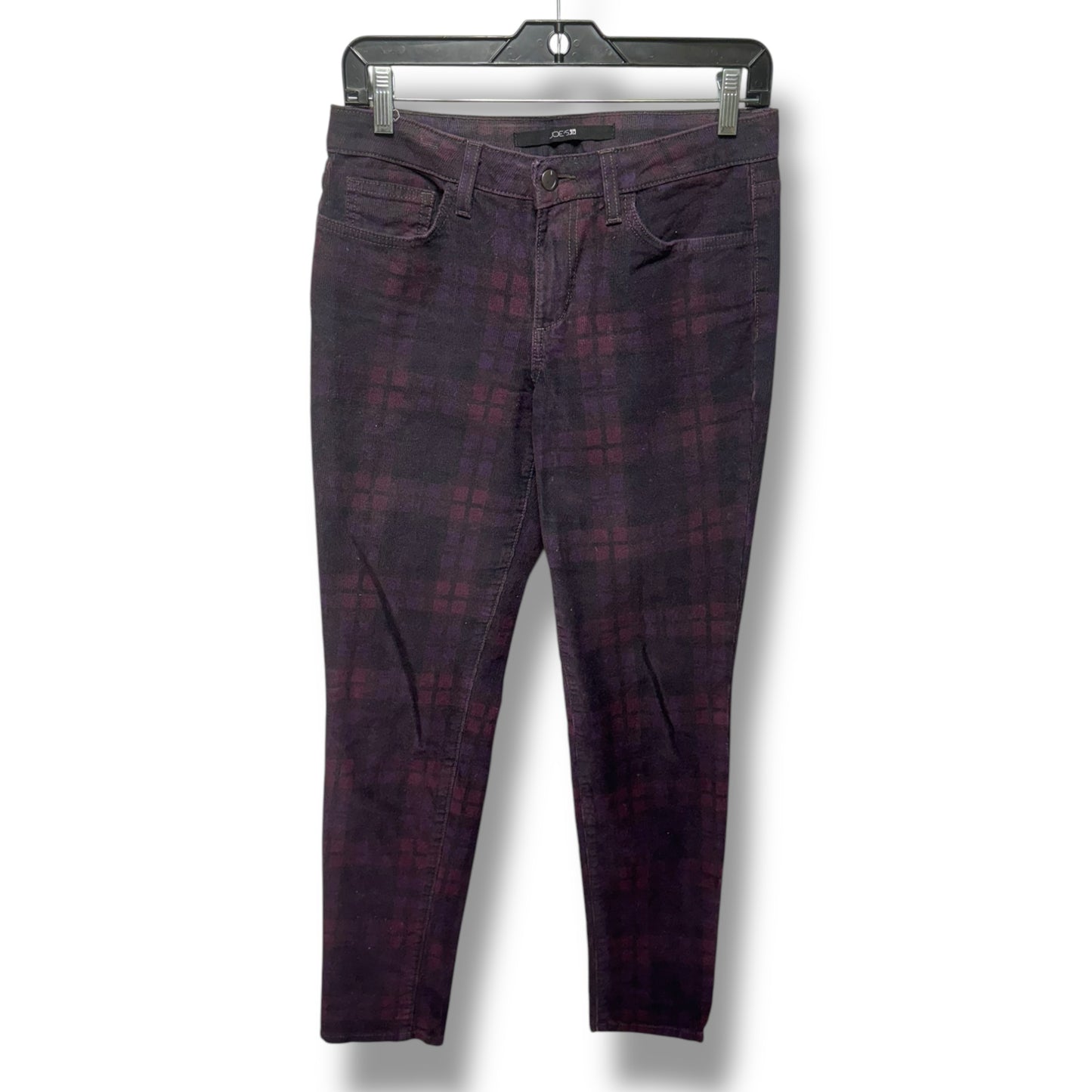 The Skinny Midnight Port Corduroy Jeans By Joes Jeans In Burgundy Plaid, Size: 4