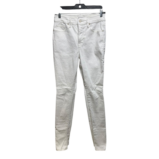 Good Legs Skinny Jeans By Good American In White Denim, Size: 6 long