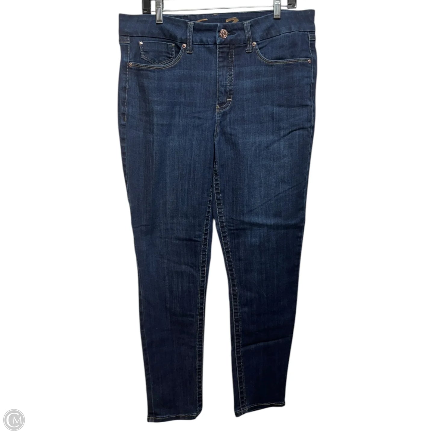 Jeans Skinny By Seven 7 In Blue Denim, Size: 14