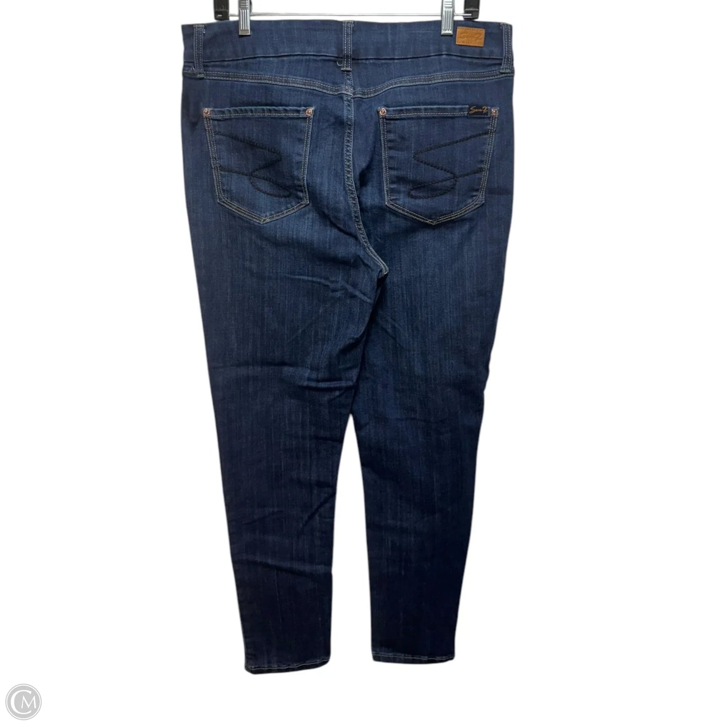 Jeans Skinny By Seven 7 In Blue Denim, Size: 14