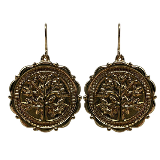Gold Tone Tree Of Life Drop Earrings By Charter Club