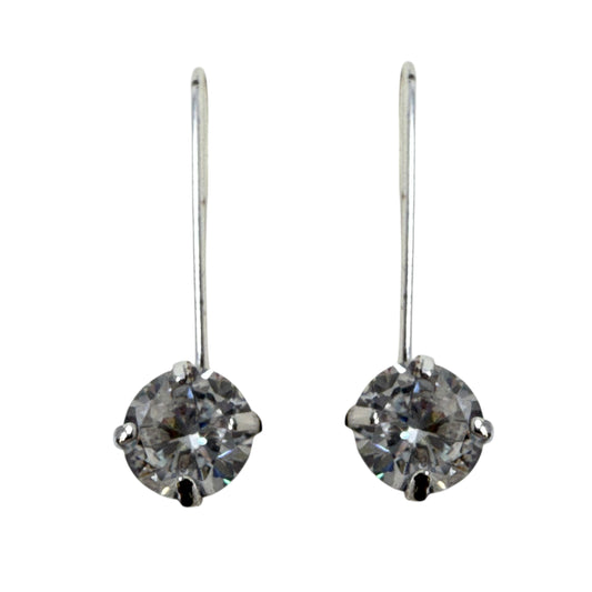Crystal Wire Drop Earrings By Unbranded