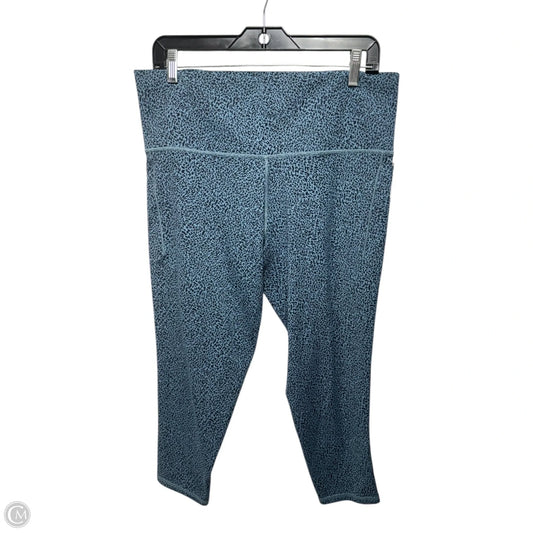 Athletic Leggings Capris By Athleta In Black & Blue, Size: 1x