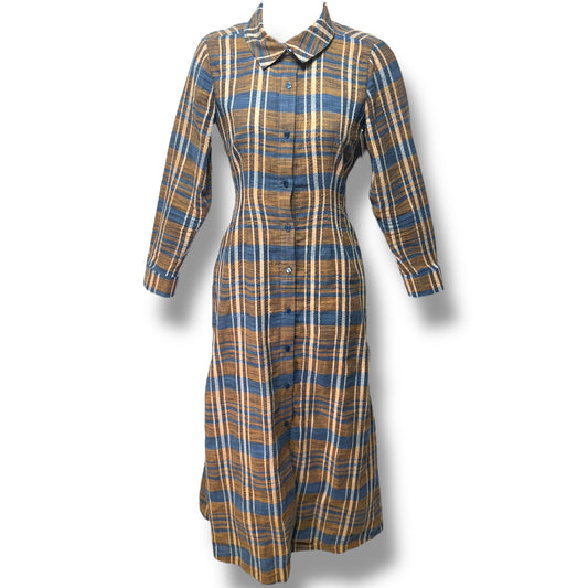 Tillie Midi Shirt Dress By Spartina In Kalalanta Plaid Navy, Size: XXS