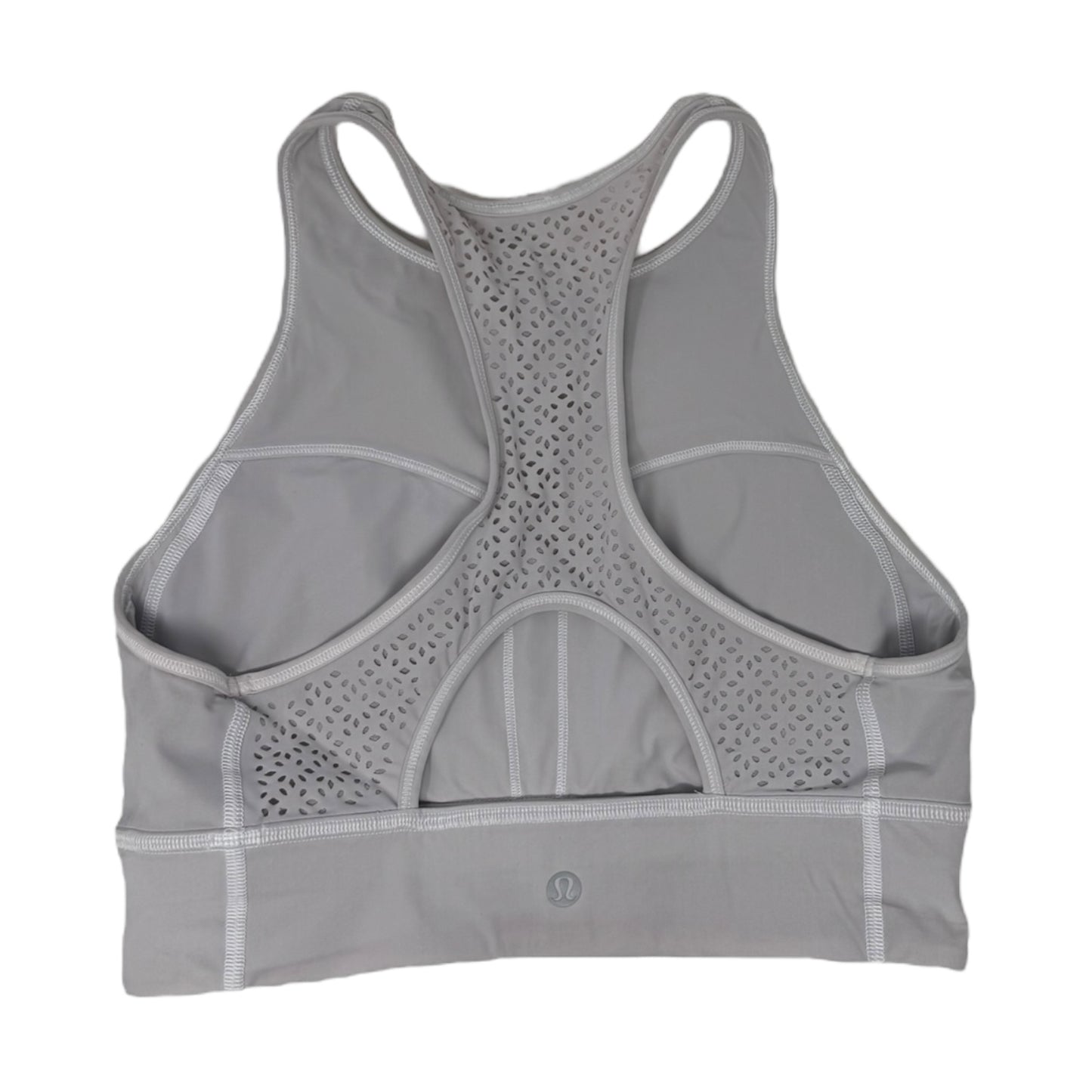 Get Your Peek On High Neck Bra By Lululemon In Grey, Size: 8