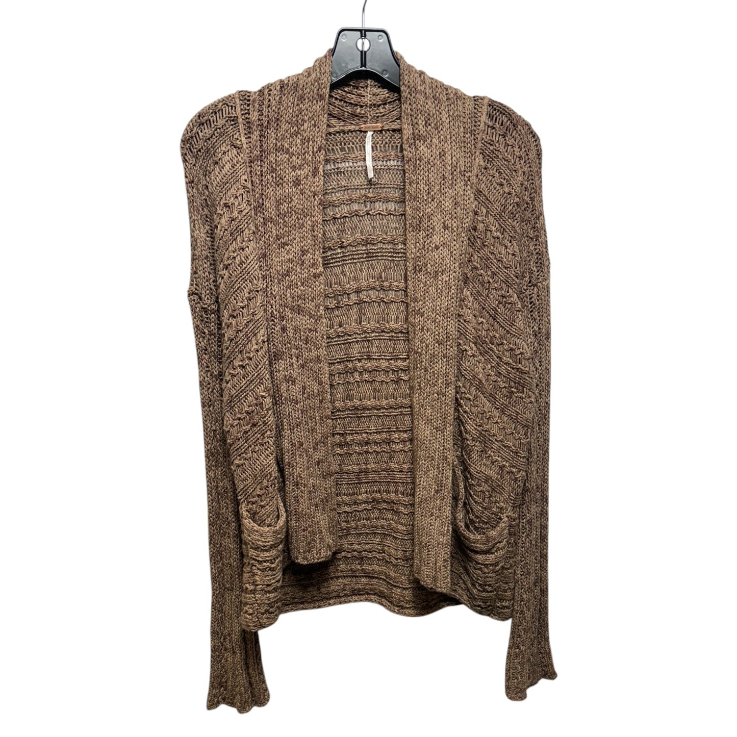 Open Front Cardigan Sweater By Free People In Chestnut, Size: L