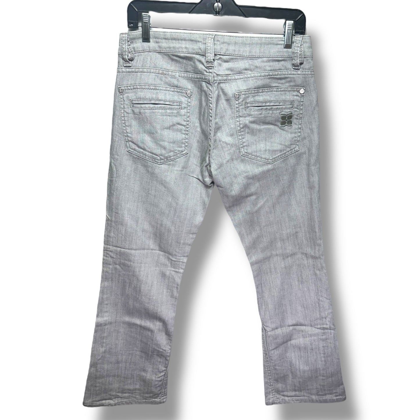 Jeans Flared By Bcbgmaxazria In Grey Denim, Size: 6