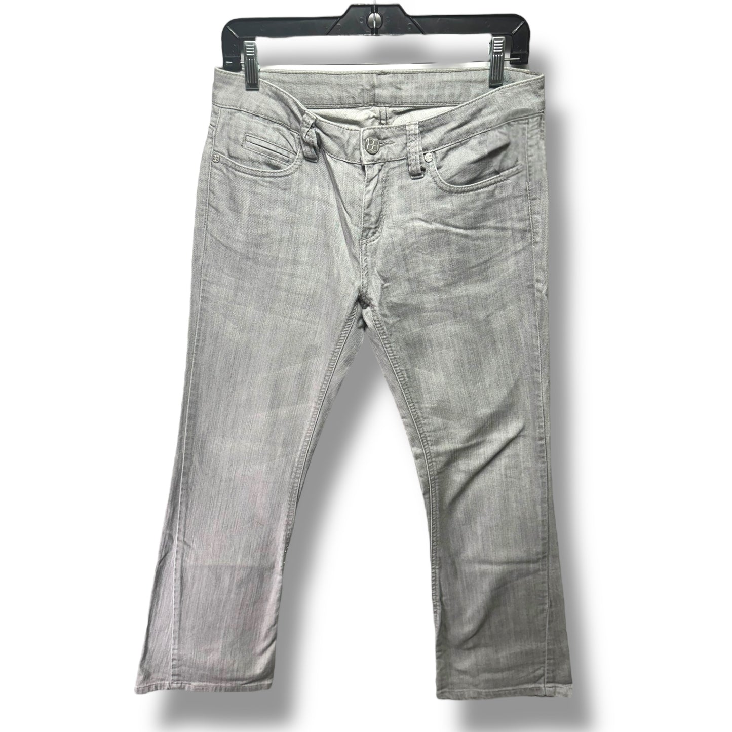 Jeans Flared By Bcbgmaxazria In Grey Denim, Size: 6