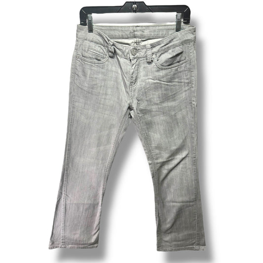 Jeans Flared By Bcbgmaxazria In Grey Denim, Size: 6