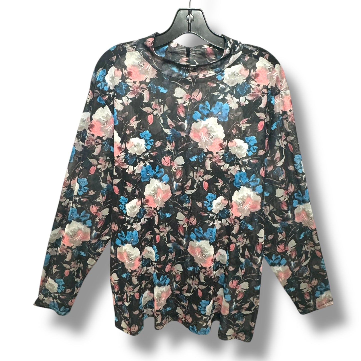 Top Long Sleeve By Torrid In Floral Print, Size: 4x