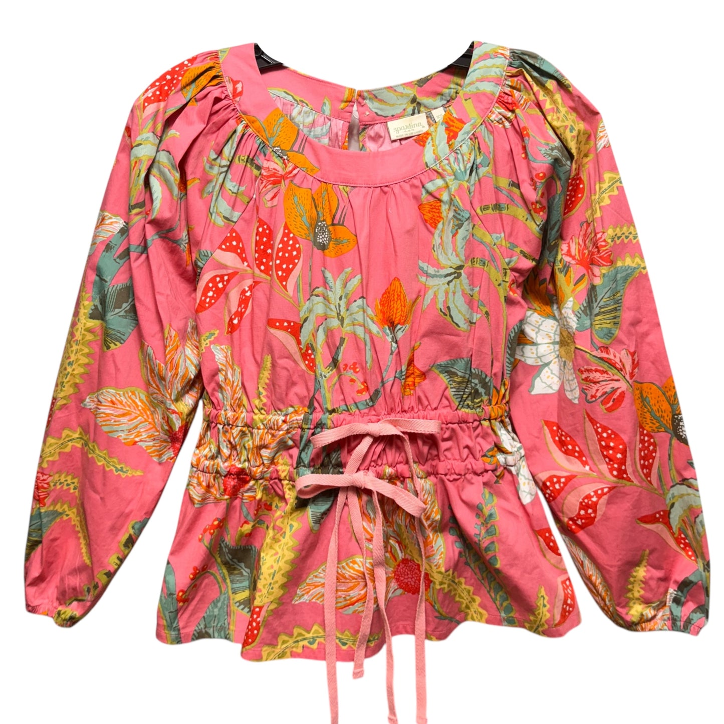 Colette Stretch Blouse By Spartina In Queenie Topiary Pink, Size: Xs