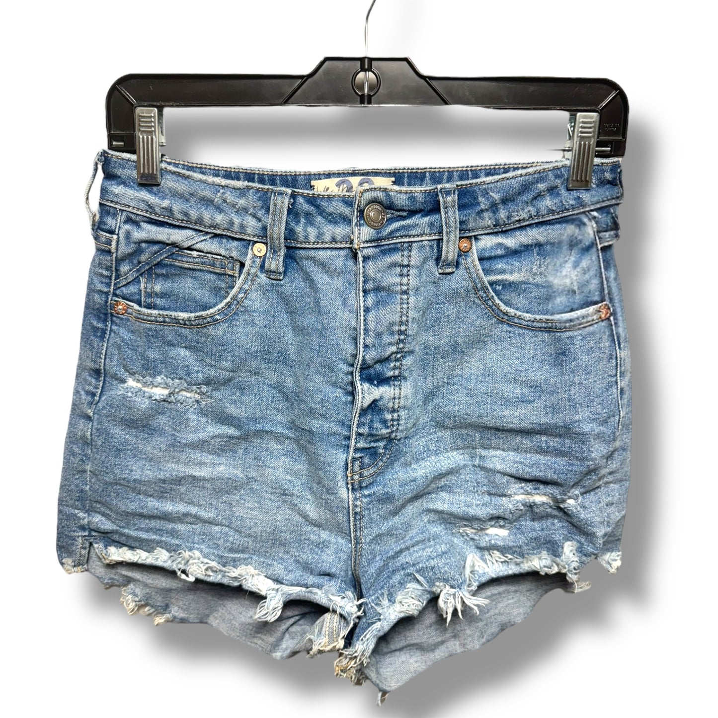 High Rise CRVY Denim Shorts By We The Free In Blue Denim, Size: 8