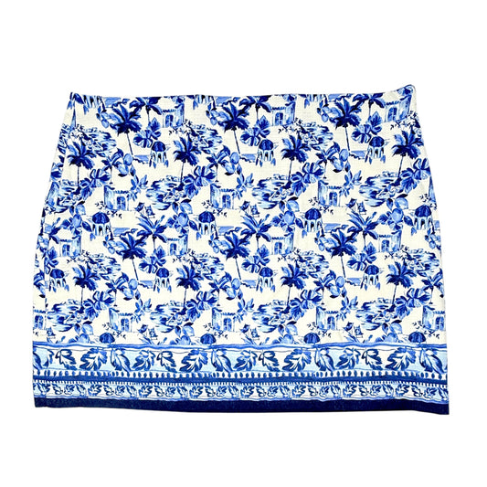 Cotton Printed Mini Skirt By Loft  Size: 18P