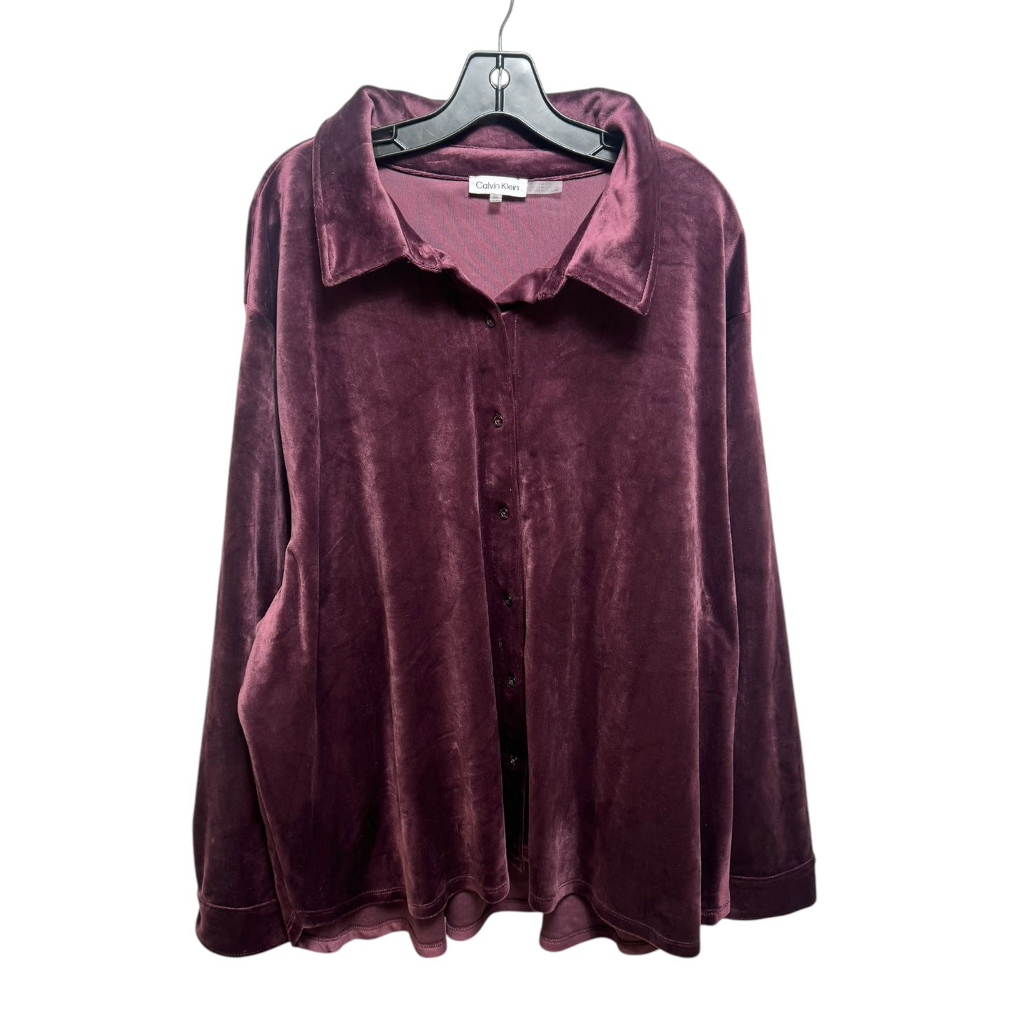 Velvet Top Long Sleeve By Calvin Klein  Size: 3x