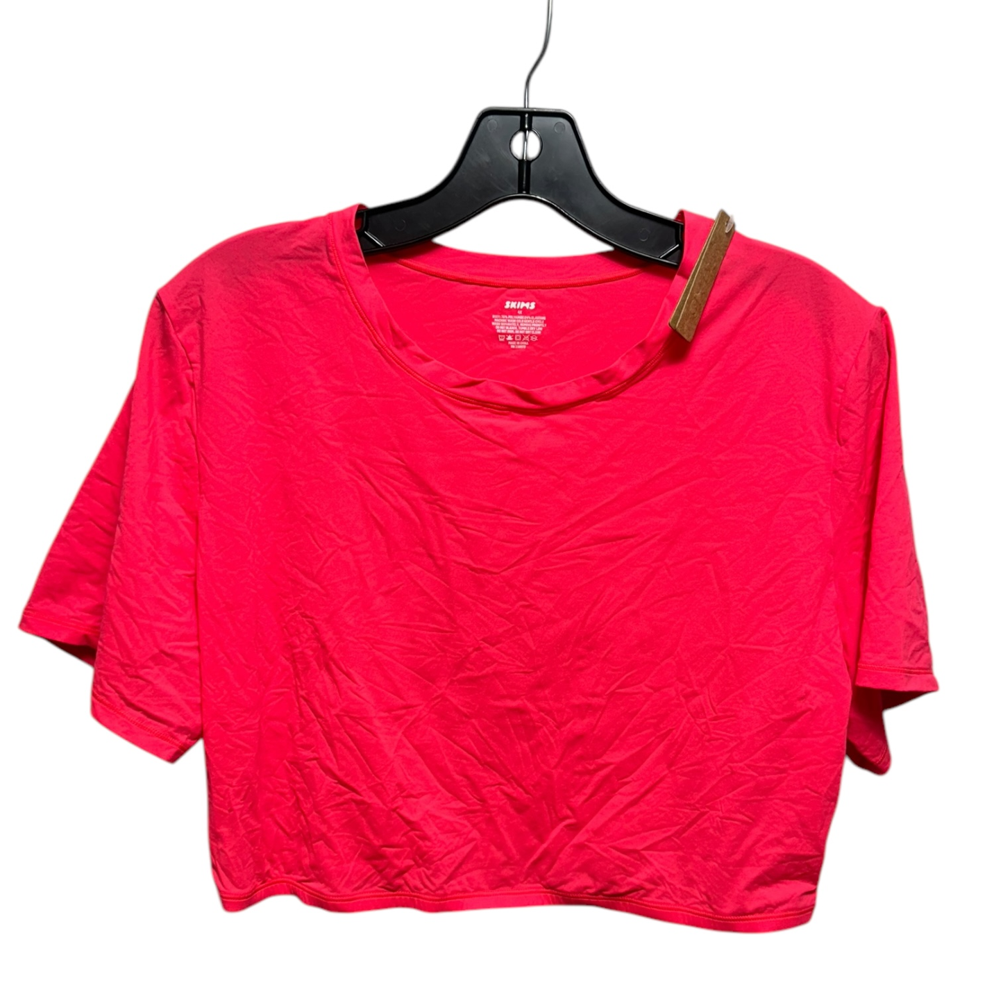 Fits Everybody Super Cropped T-Shirt By Skims In Ultra Pink Size: 4X