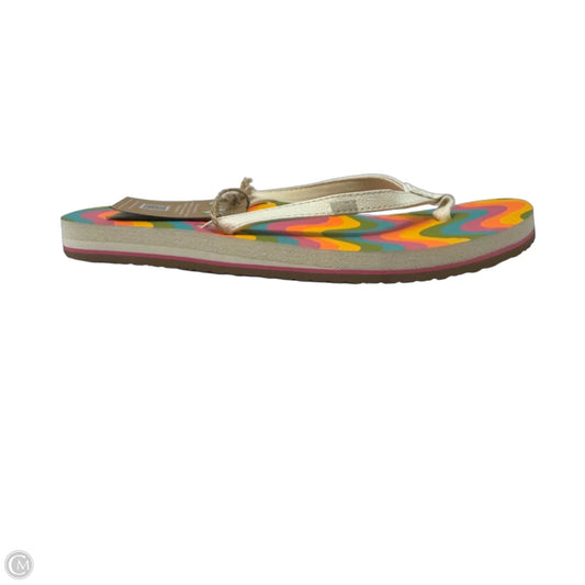 Yoga Joy Rainbow Sandals Flip Flops By Sanuk In Multi-colored, Size: 6