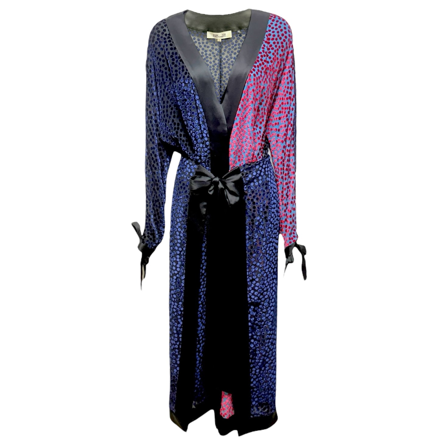 Velvet Burnout Kimono Midi Dress Designer By Diane Von Furstenberg  Size: S