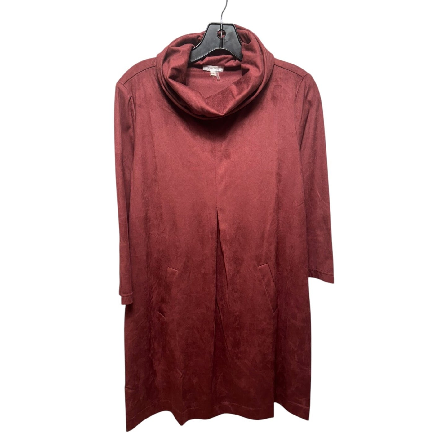 Kim Cowl Faux Suede Dress By Tyler Boe In Bordeaux Size: S