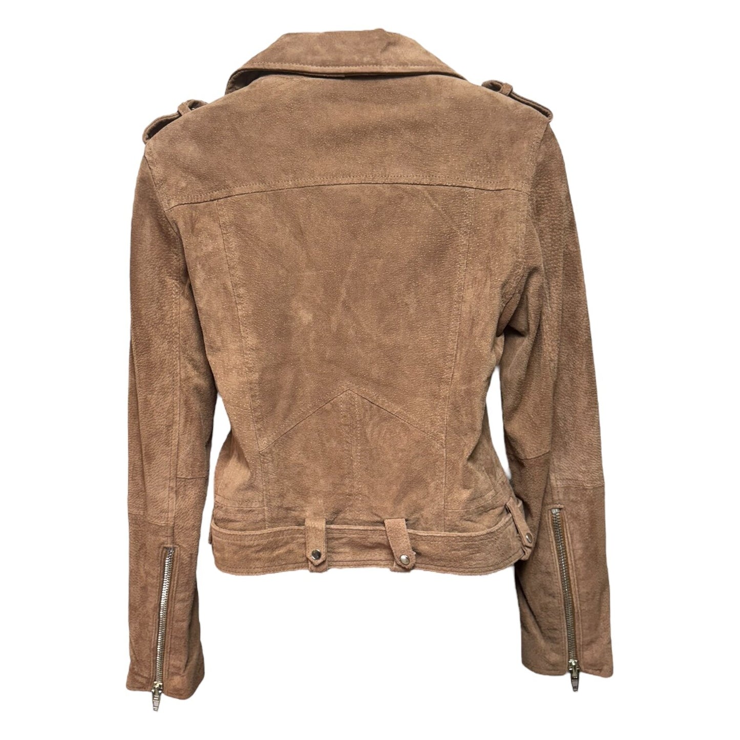 Coffee Bean Suede Cropped Moto Jacket By Blanknyc  Size: S