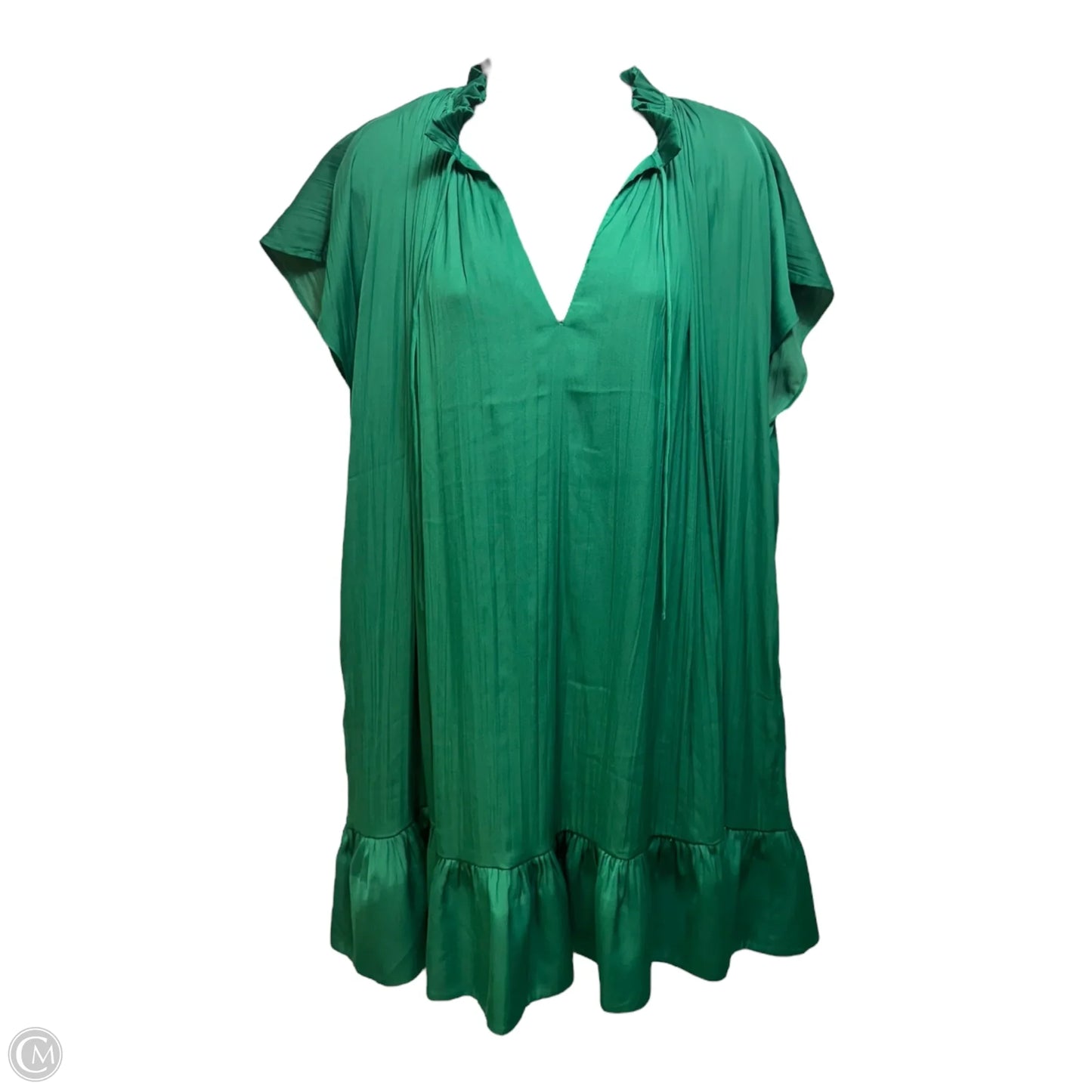 Mock-Neck Swing Dress By Anthropologie In Green, Size: S