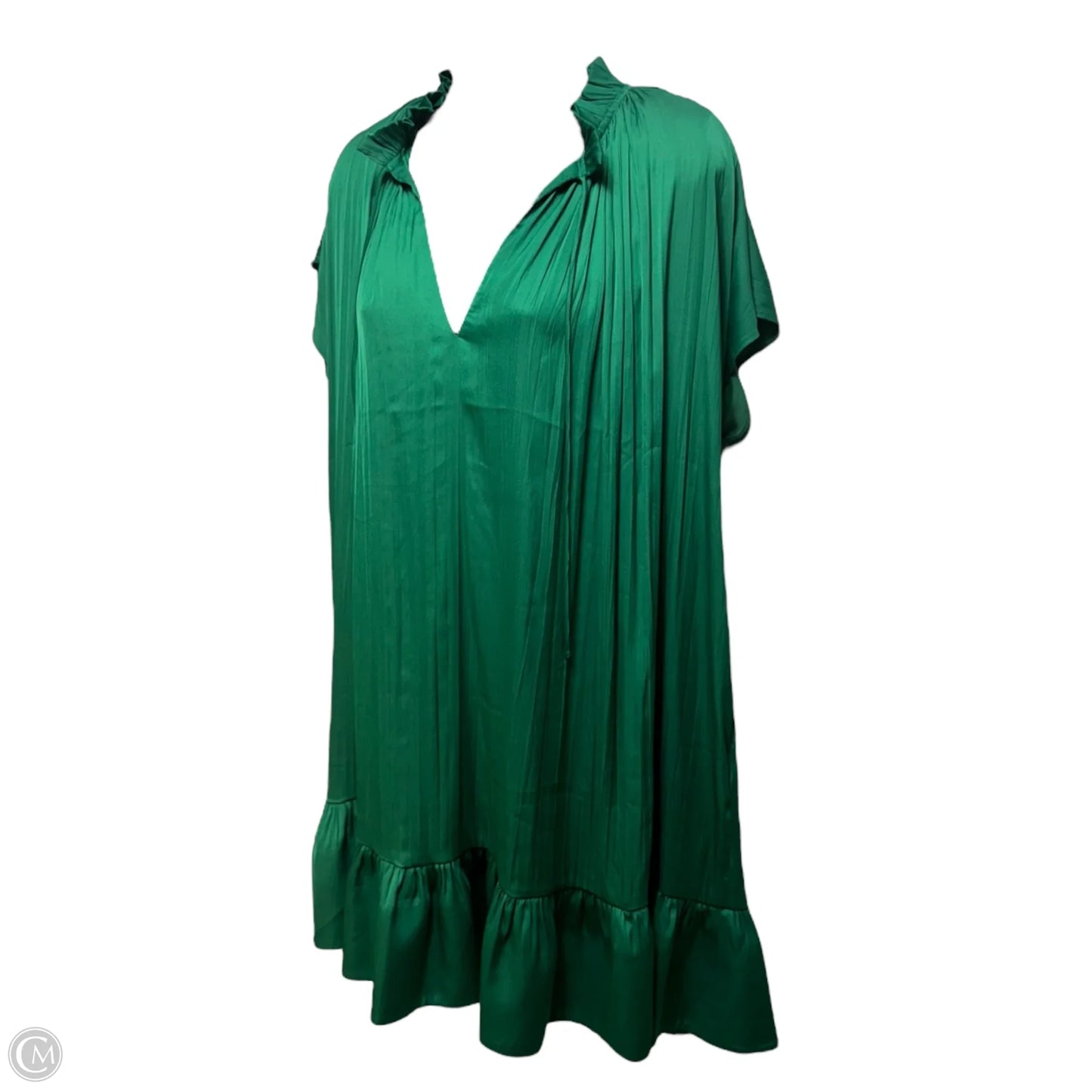 Mock-Neck Swing Dress By Anthropologie In Green, Size: S