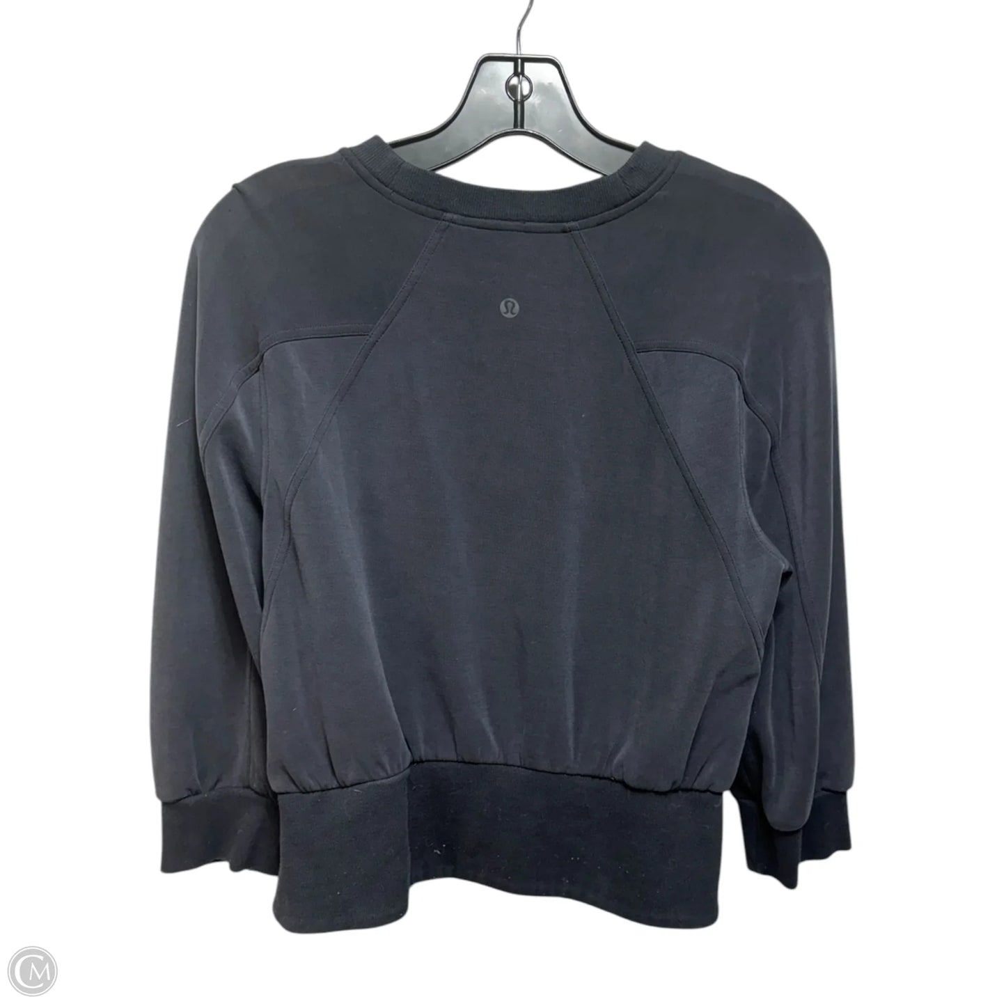 Athletic Sweatshirt Crewneck By Lululemon In Black, Size: 8