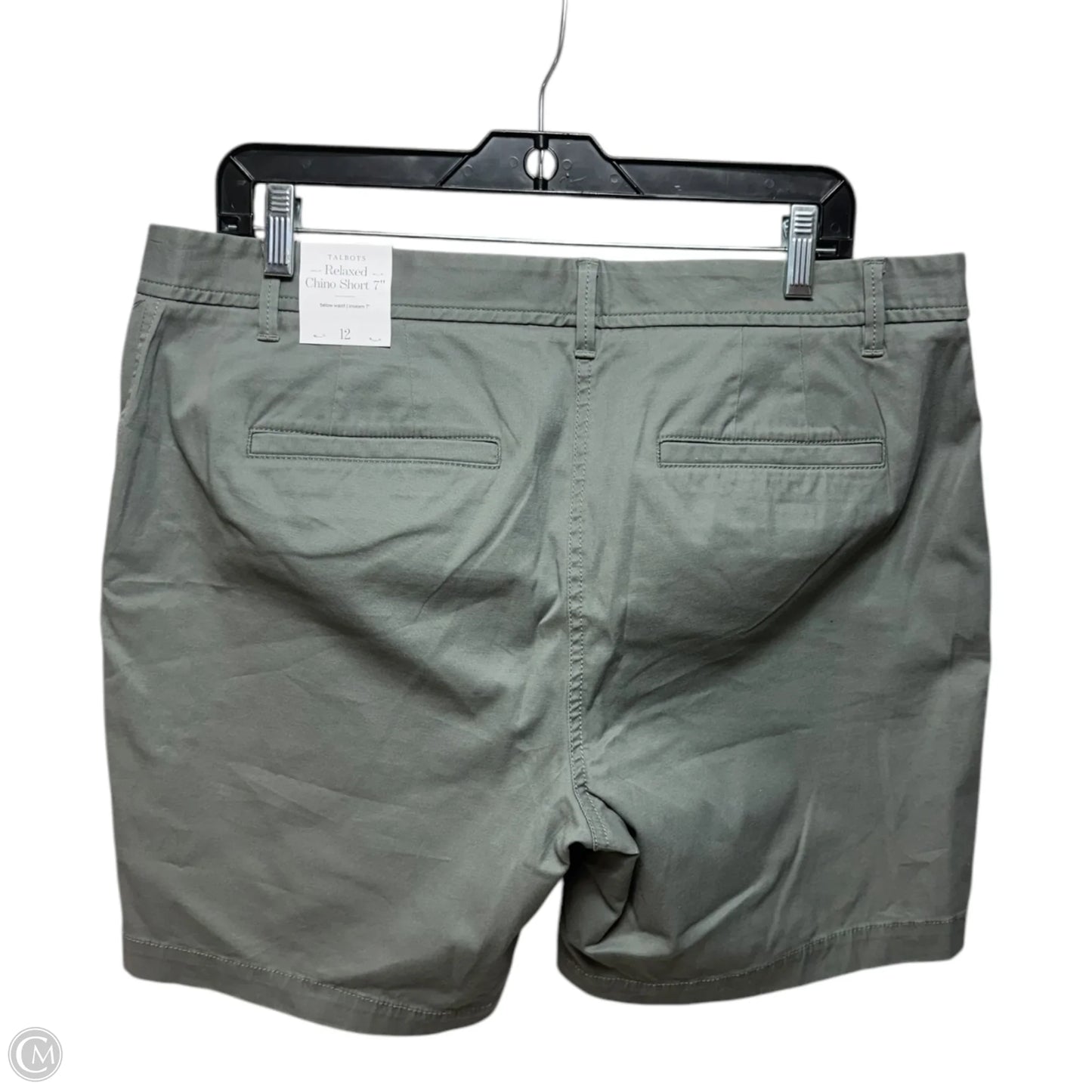 Relaxed Chino Shorts By Talbots In Green, Size: 12