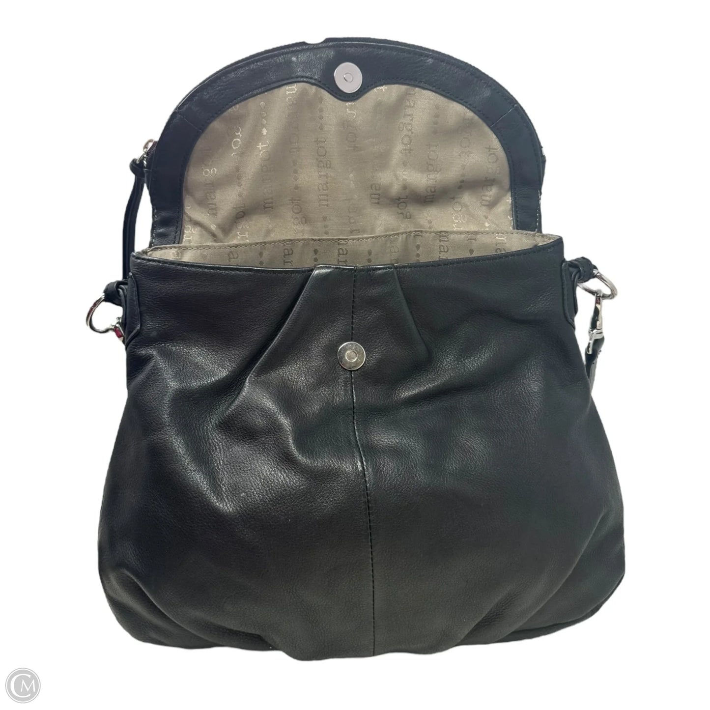 Adele Foldover Crossbody Handbag Leather By Margot, Size: Medium