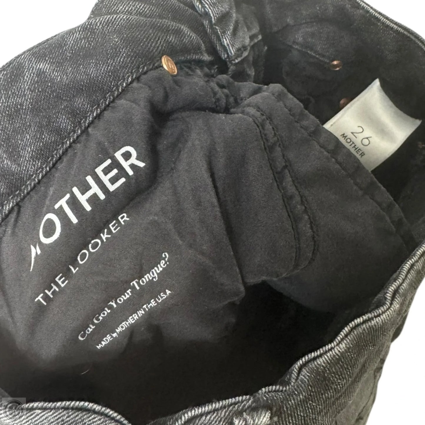 The Looker Jeans Skinny By Mother In Black Denim, Size: 2