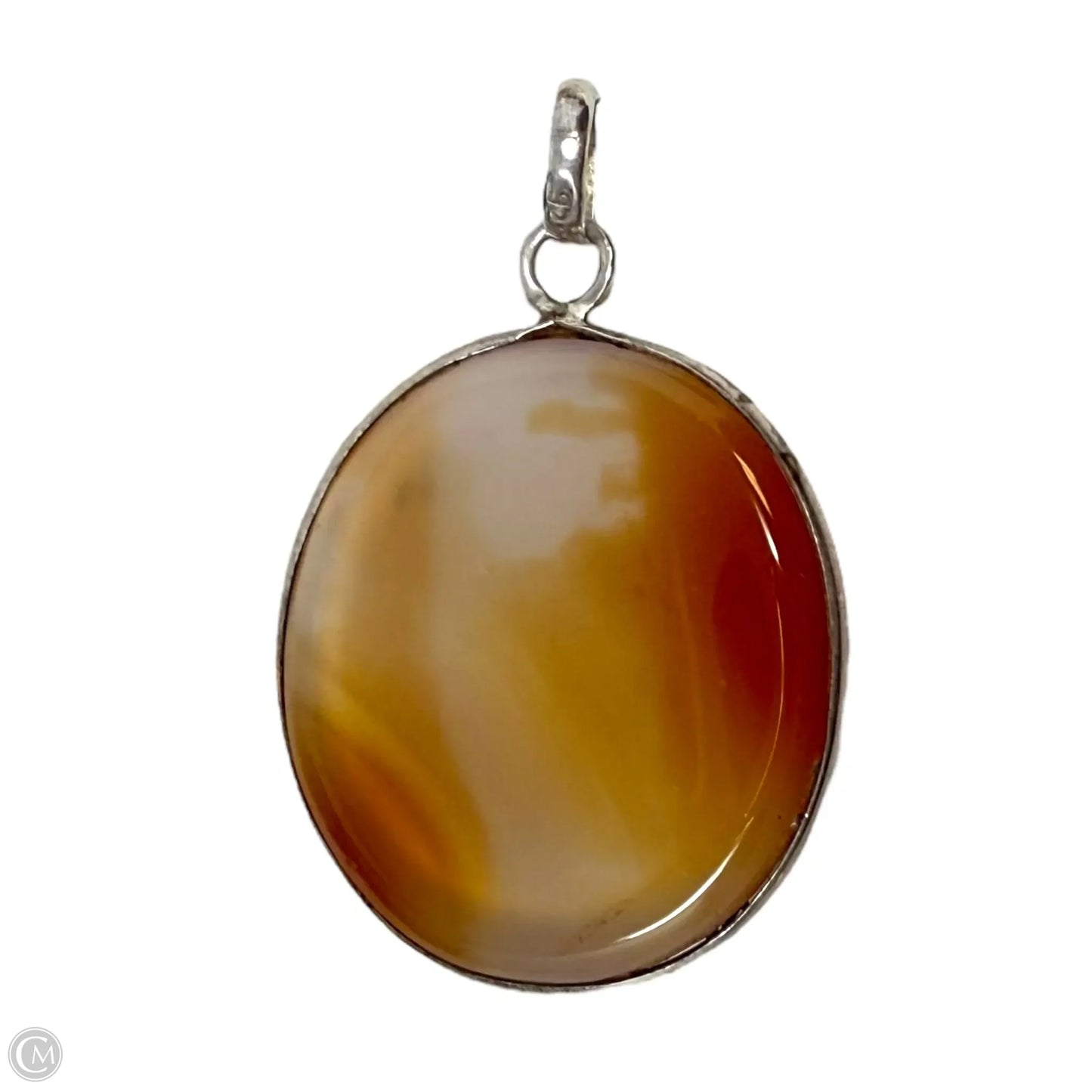 Agate & Sterling Silver Pendant By Unbranded