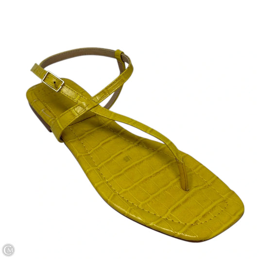 Kade Leather Croc Print Sandals By Carvela In Yellow, Size: 6
