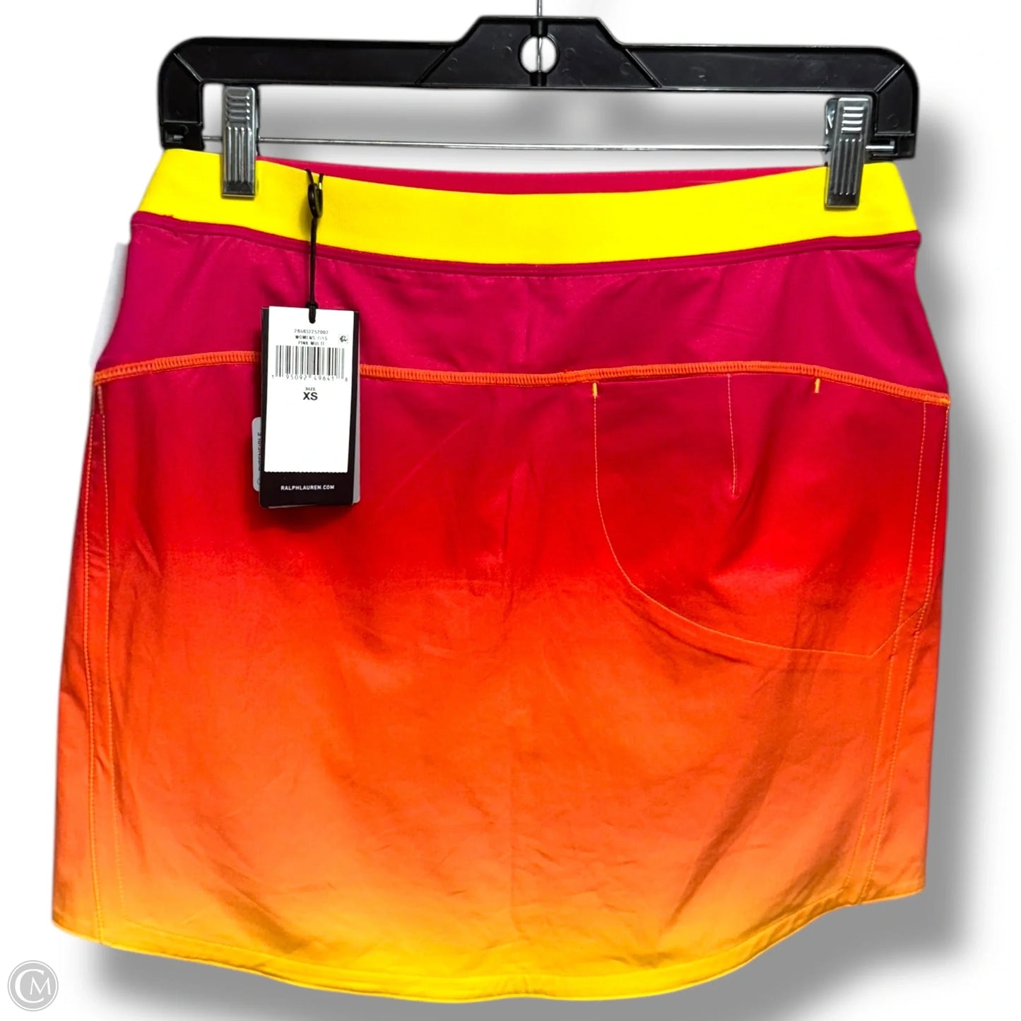 Athletic Skort By Ralph Lauren In Orange & Pink, Size: Xs