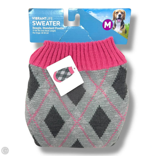 Argyle Dog Sweater by Vibrant Life  Size:M