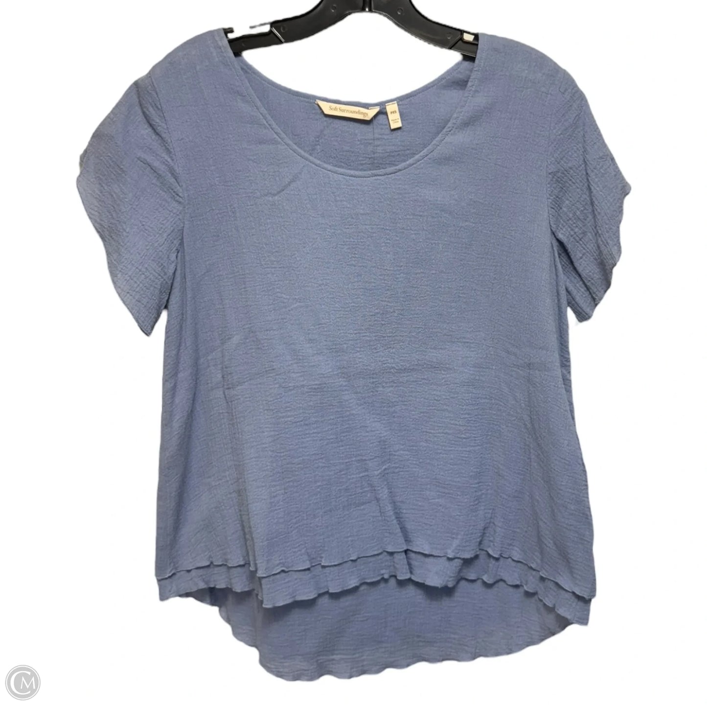 Top Short Sleeve By Soft Surroundings In Blue, Size: Xsp
