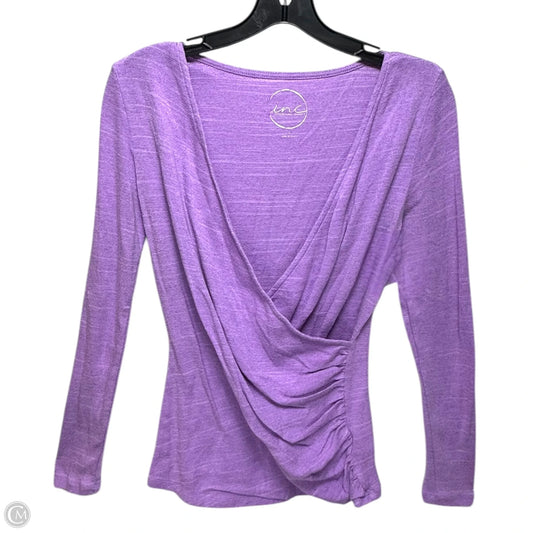 Top Long Sleeve By International Concepts In Purple, Size: L