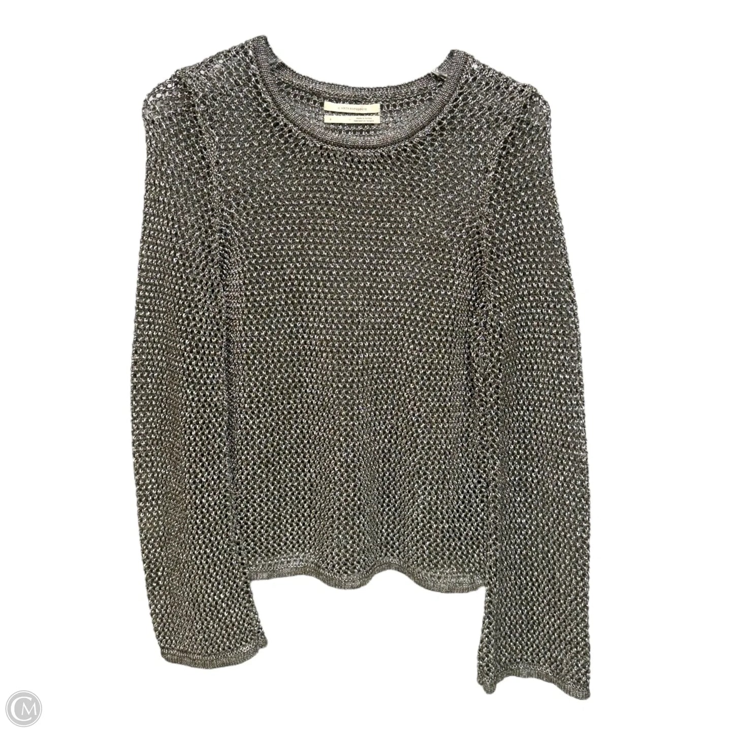 Sweater By Anthropologie In Silver, Size: S