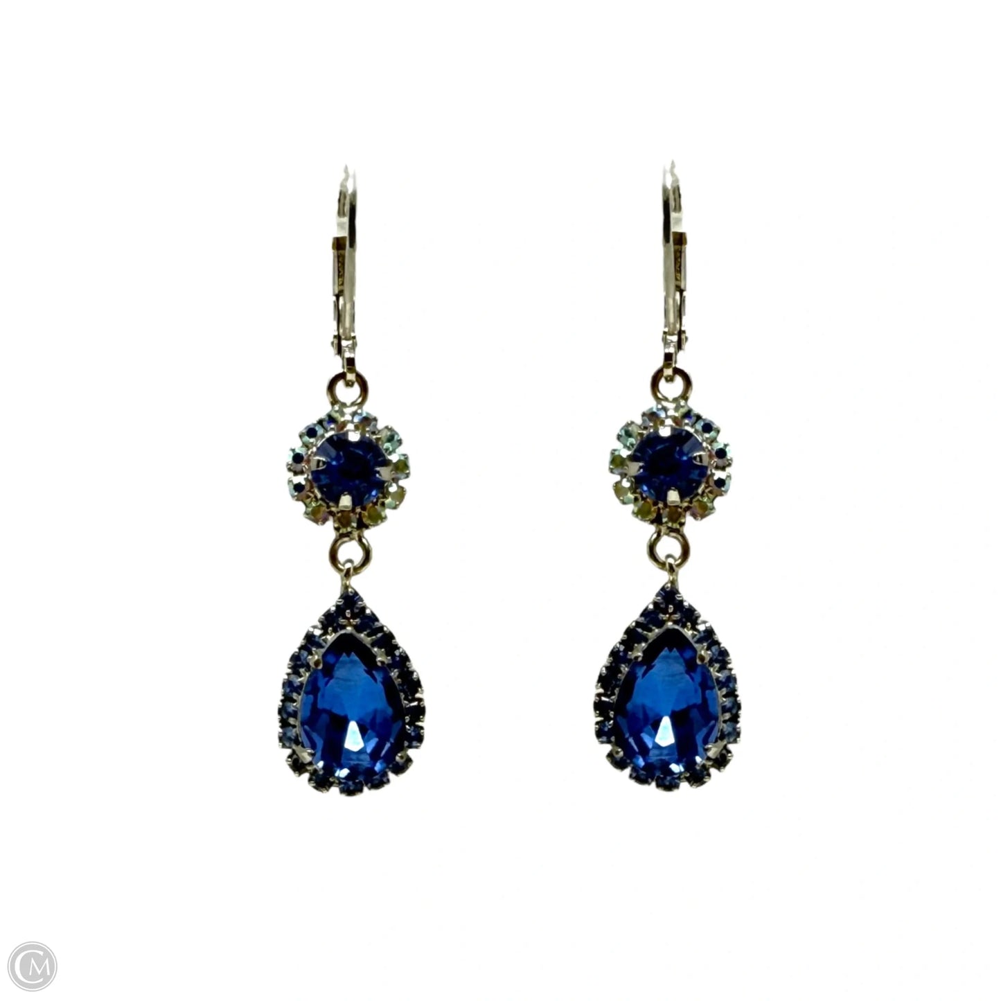 Crystal Drop Leverback Earrings By Kirk’s Folly