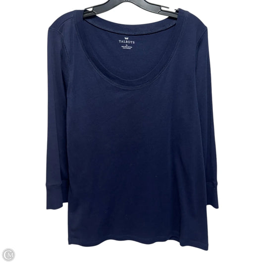 Top Long Sleeve By Talbots In Navy, Size: Xl