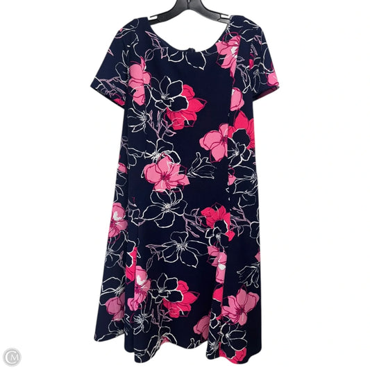 Dress Casual Midi By Eliza J In Floral Print, Size: 18