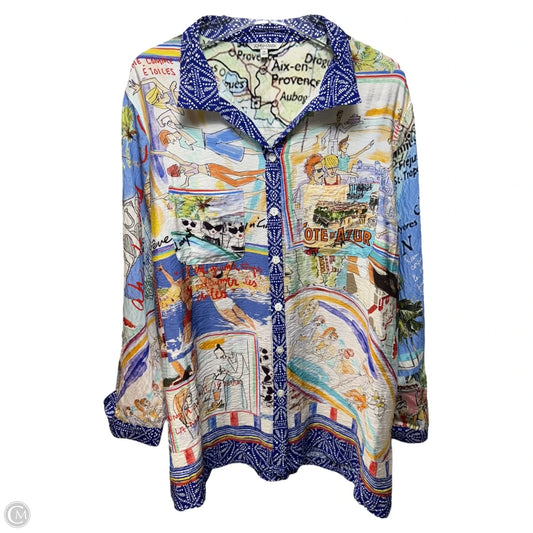 Top Long Sleeve By John Mark In Multi-colored, Size: 1x