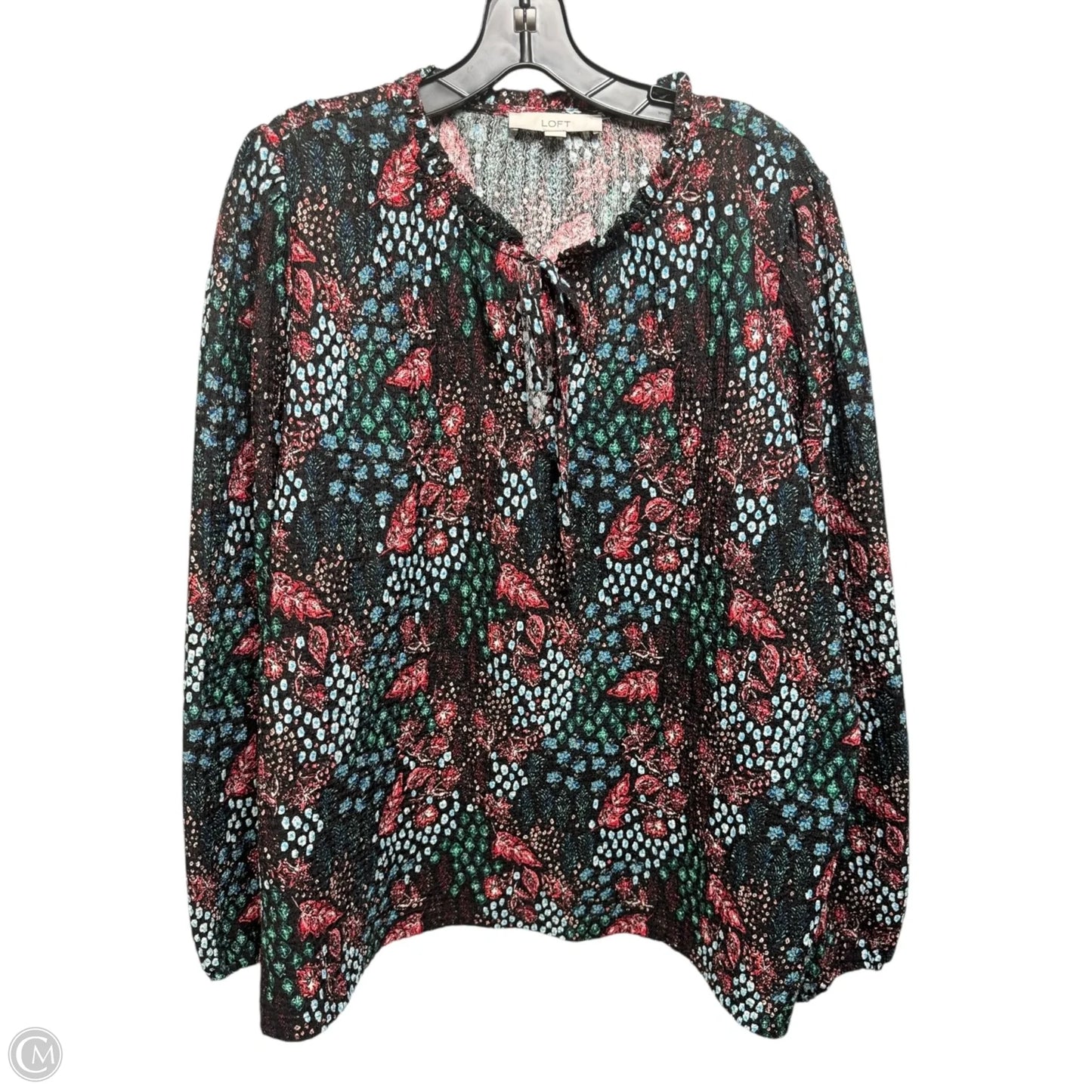 Top Long Sleeve By Loft In Multi-colored, Size: Xl