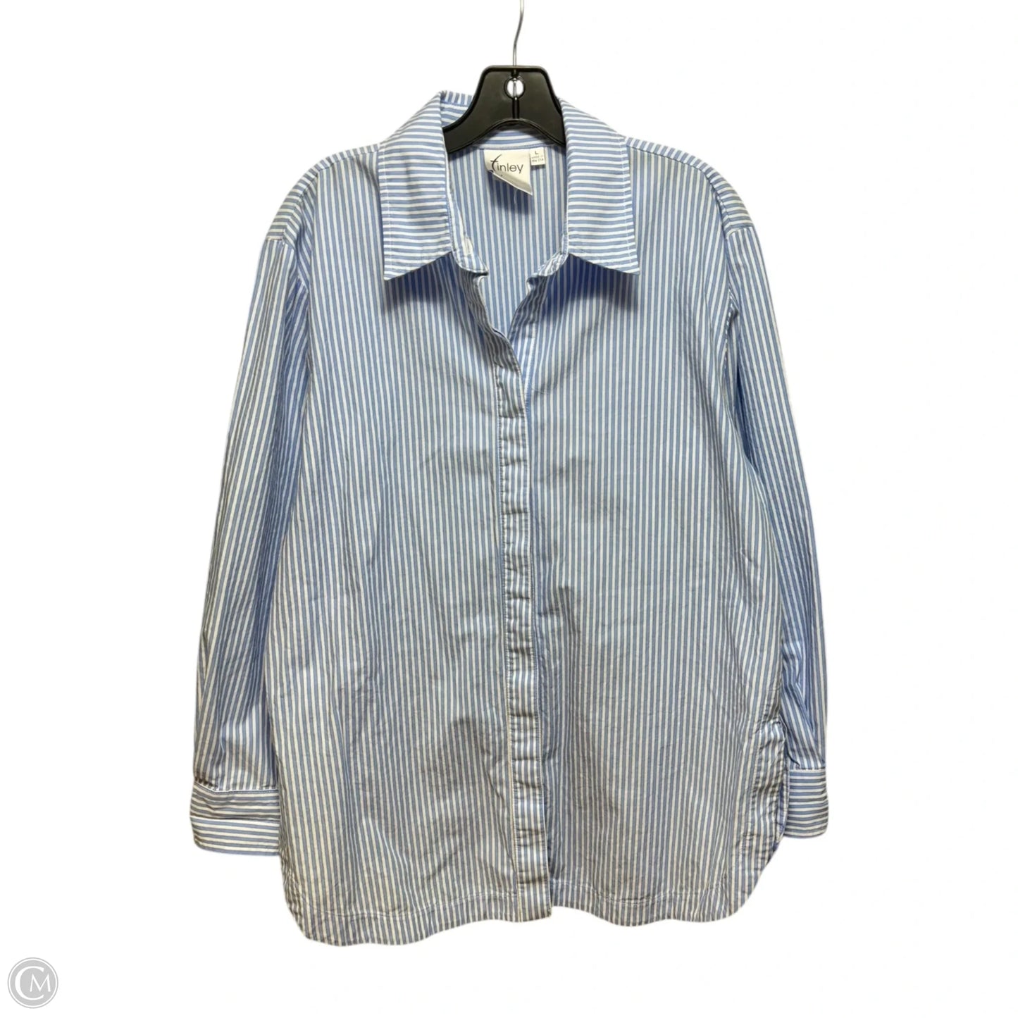 Top Long Sleeve By Finley In Striped Pattern, Size: L