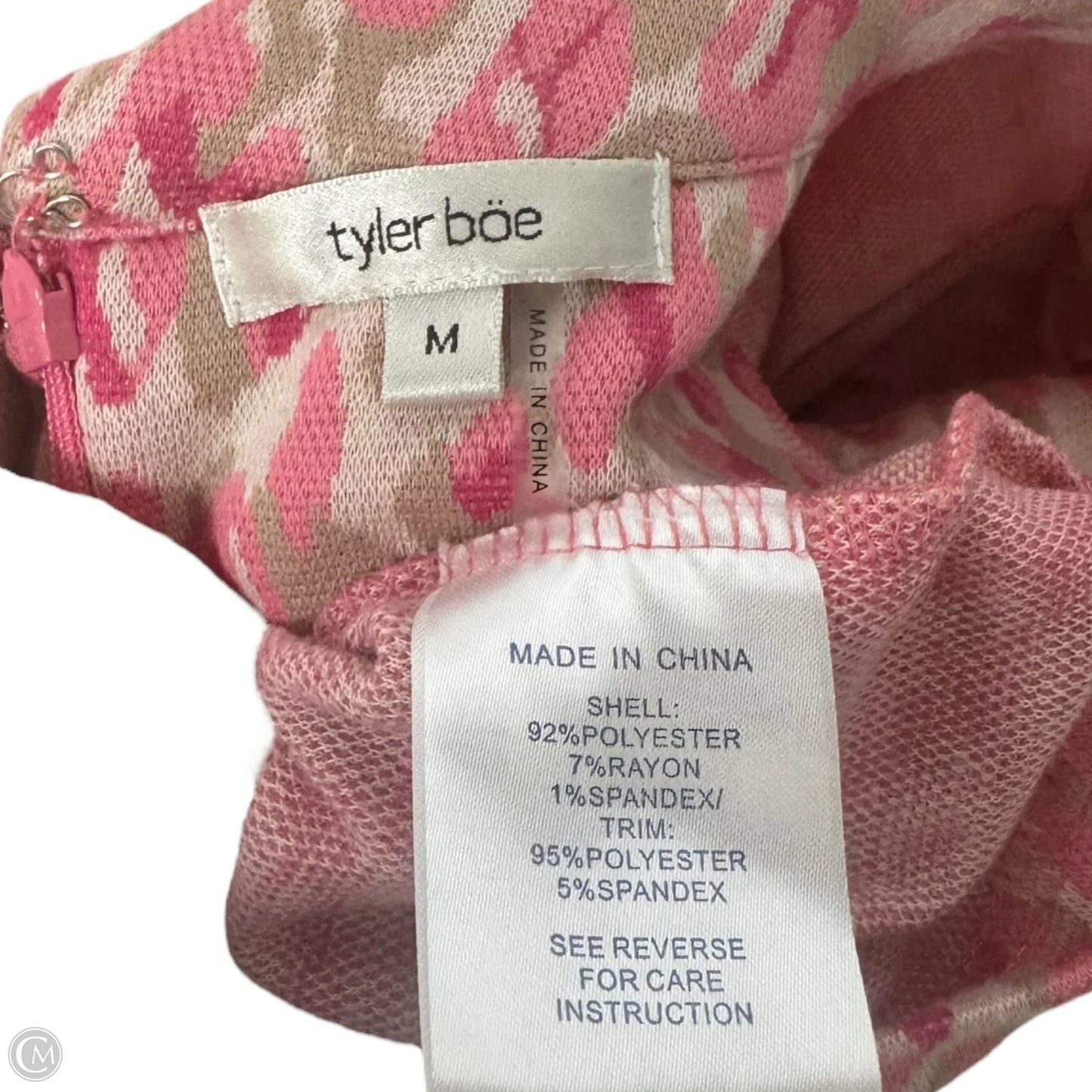 Knit Leopard Dress Casual Short By Tyler Boe In Pink & Tan, Size: M