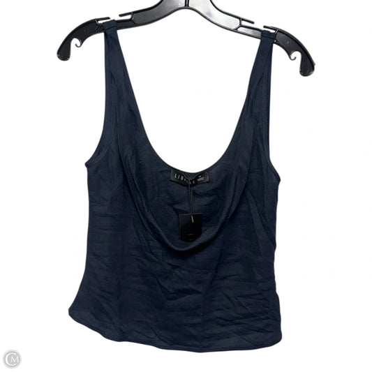 Linen  Blend Top Sleeveless By Lioness In Navy, Size: M