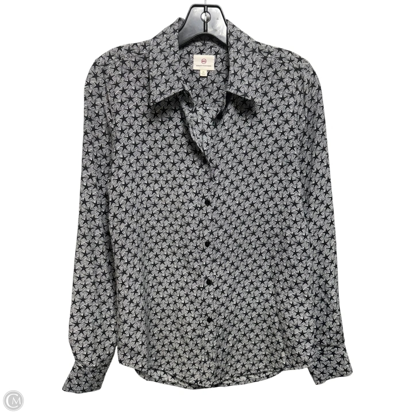 Silk Star Top Long Sleeve By Adriano Goldschmied In Black & White, Size: Xs